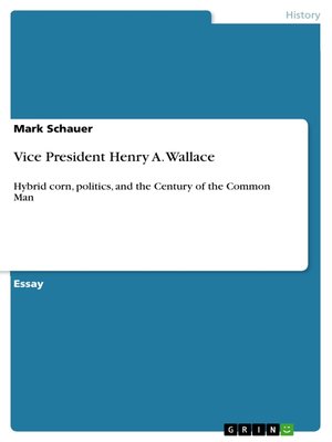 cover image of Vice President Henry A. Wallace